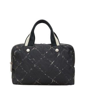 Chanel Boston Bag Black White